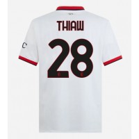 Camiseta AC Milan Malick Thiaw #28 Segunda Equipación Replica 2024-25 mangas cortas